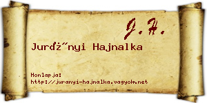 Jurányi Hajnalka névjegykártya